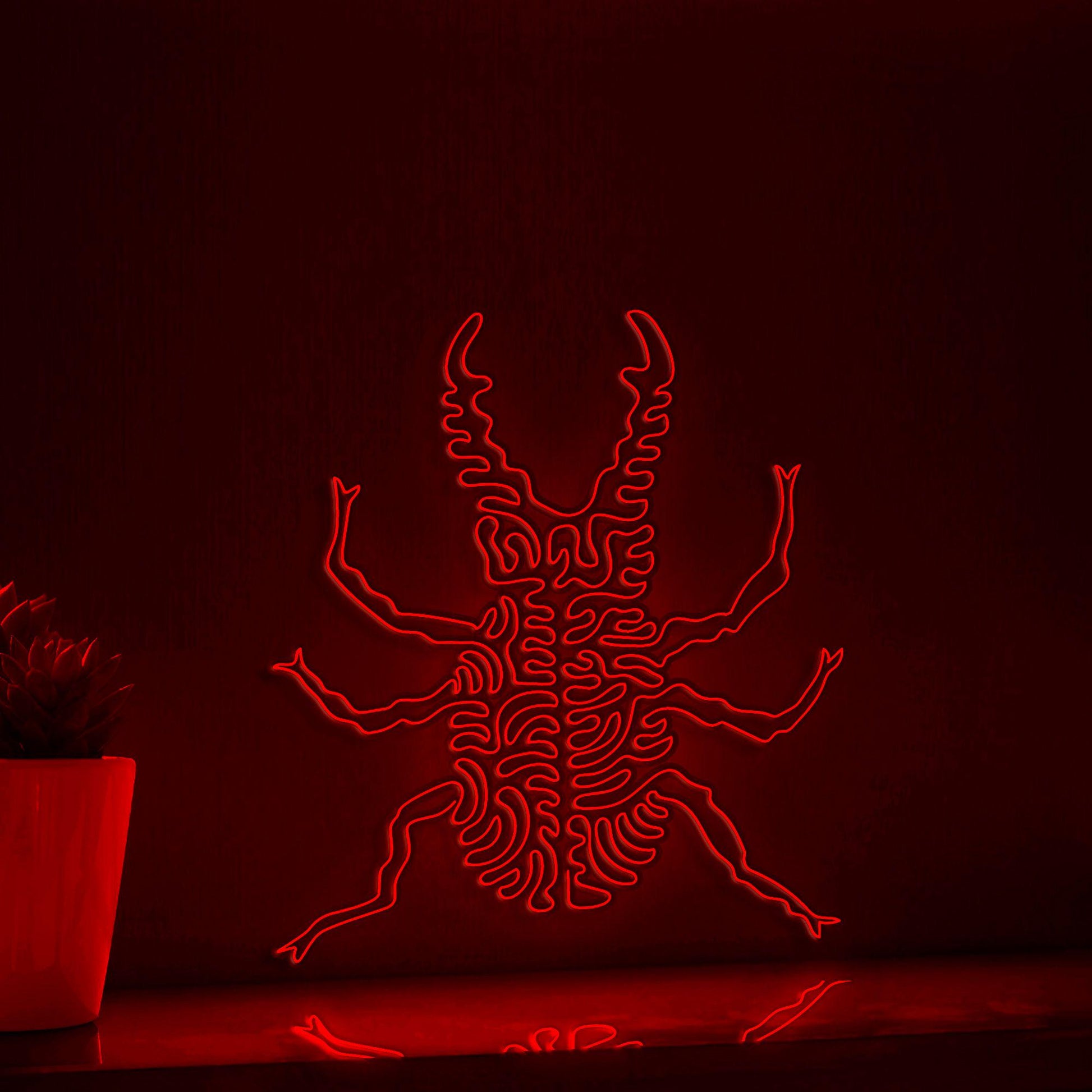 Beetle One Line EL Wire Neon Sign - Hard Wing Insect, Perfect for Tropical Wall Decor & Boho Lovers - myneonup