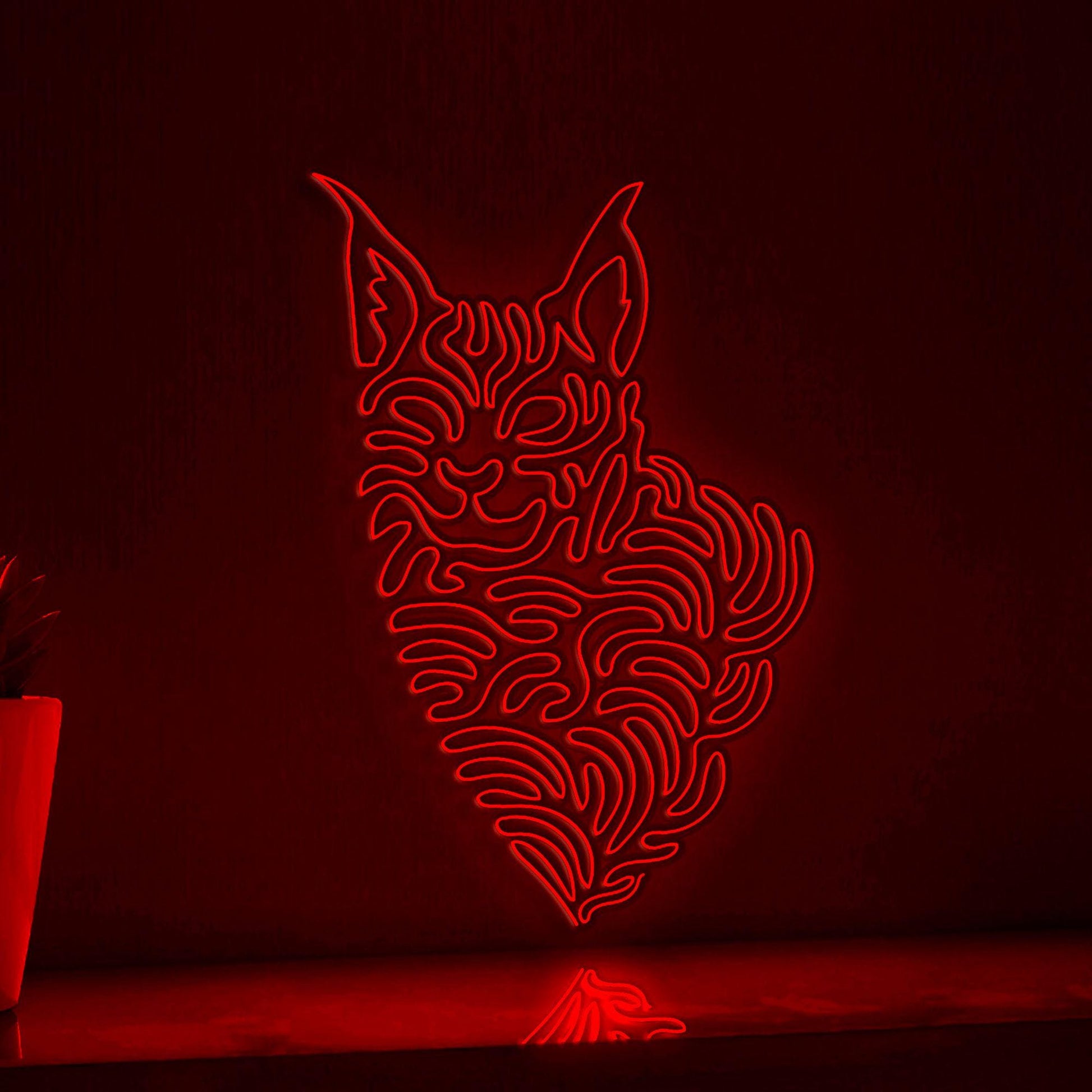 Lynx One Line EL Wire Neon Sign - Abstract Art Neon for Nature Lovers' Modern Wall Decor - myneonup