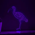 Ibis One Line EL Wire Neon Sign - Curved Bill Bird, Ideal for Tropical Themed Decor - myneonup