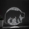 Bear One Line EL Wire Neon Sign - Abstract Art for Boho Wall Decor, Ideal for Nature Lovers - myneonup