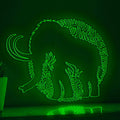 Mammoth One Line EL Wire Neon Sign - Ice Age Giant Wall Art - myneonup