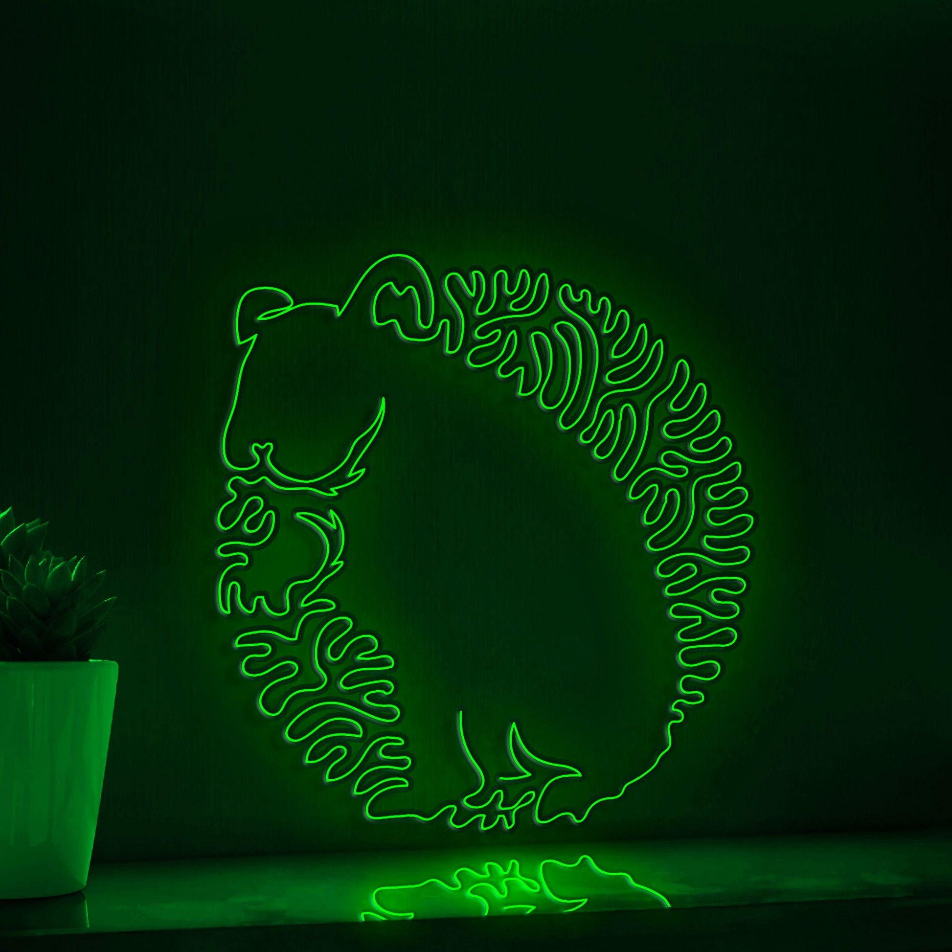 Hamster One Line EL Wire Neon Sign - Hairy Pet Light Art, Abstract Art for Wall Decor - myneonup