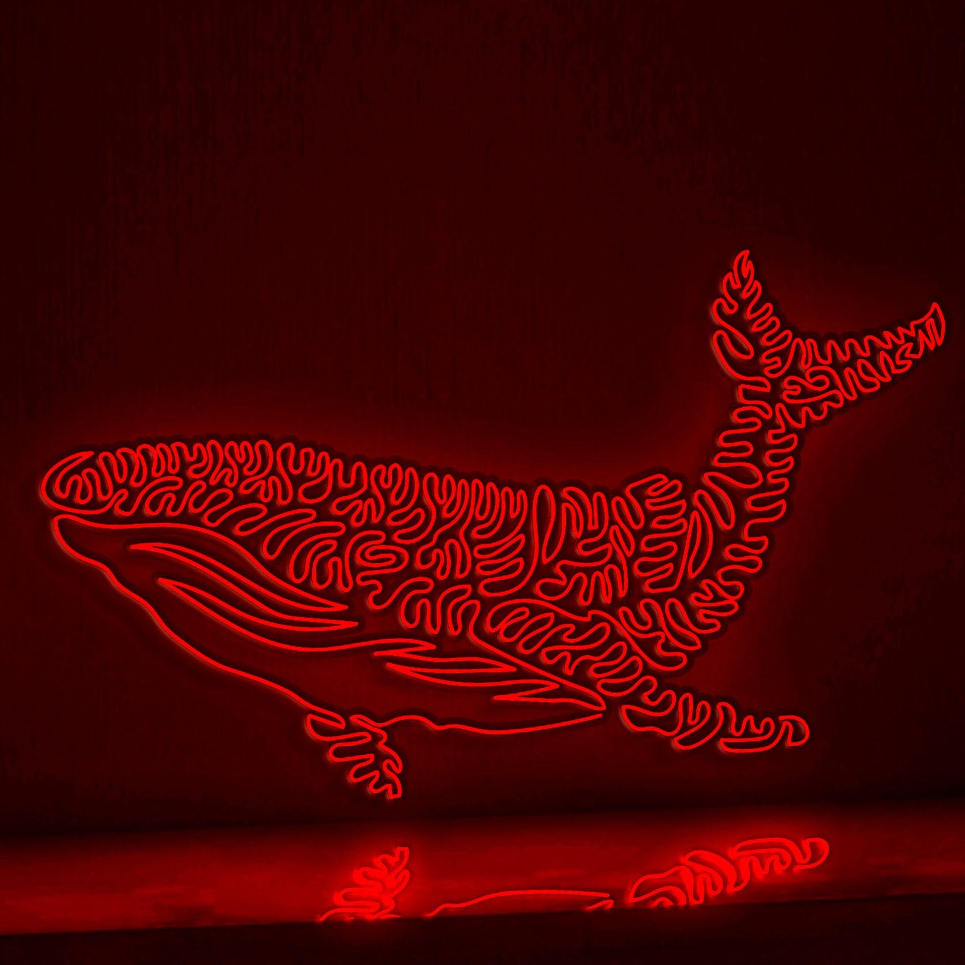 Whale One Line EL Wire Neon Sign - Ideal for Ocean Lovers, Perfect as Wall Decor - myneonup