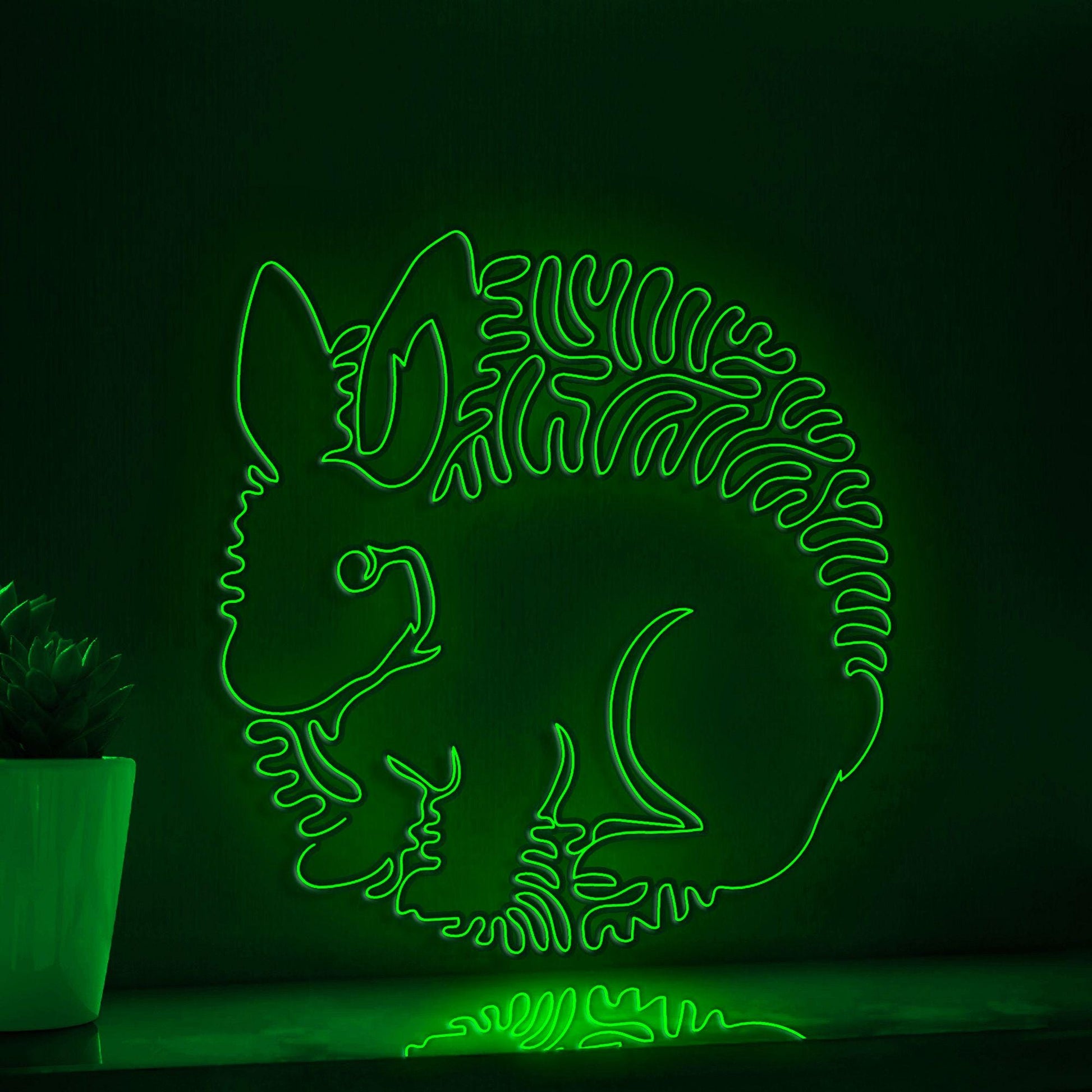 Rabbit One Line EL Wire Neon Sign 1 - Ideal for Kids' Rooms & Wall Decor - myneonup