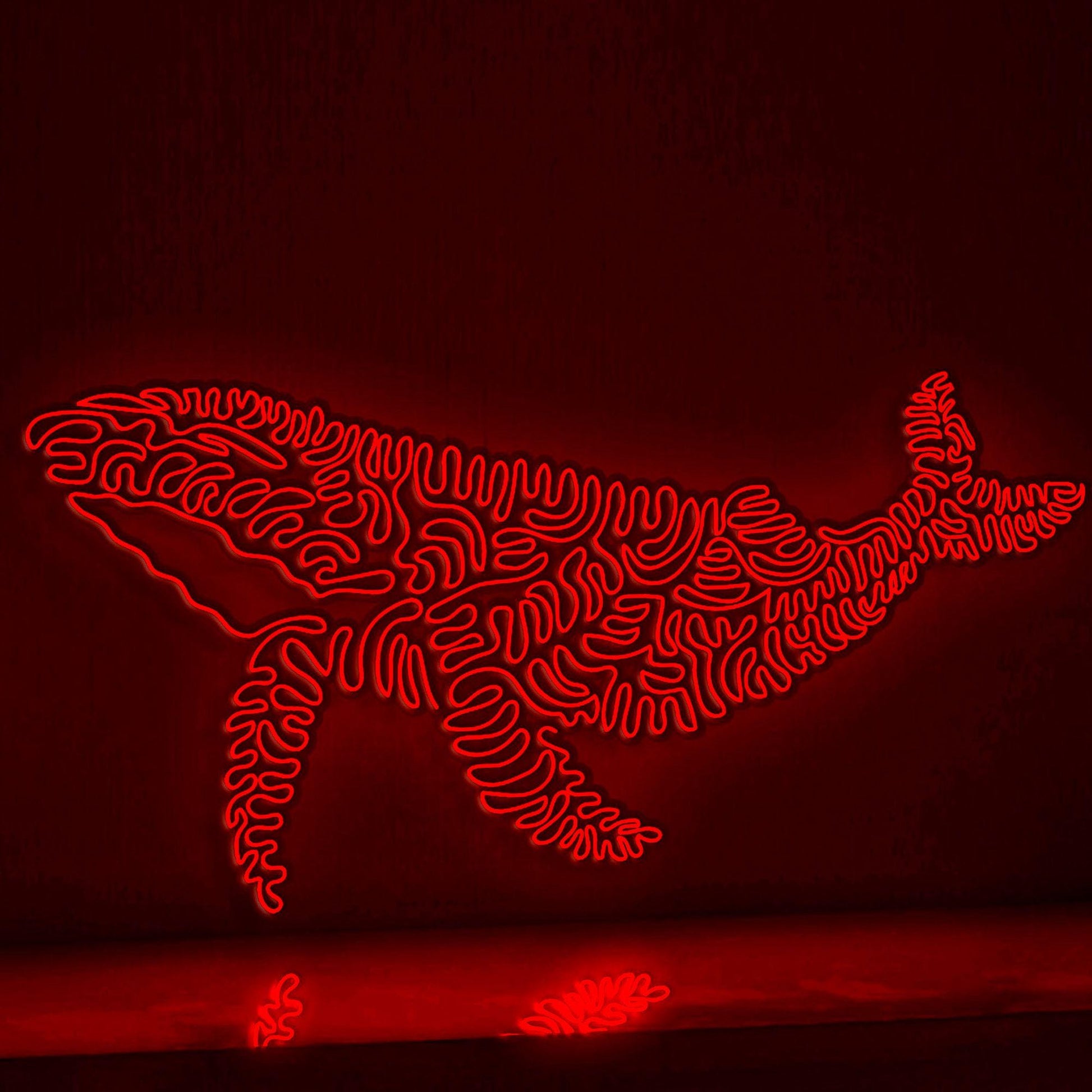 Whale One Line EL Wire Neon Sign - Intelligent Giant Light Decor - myneonup
