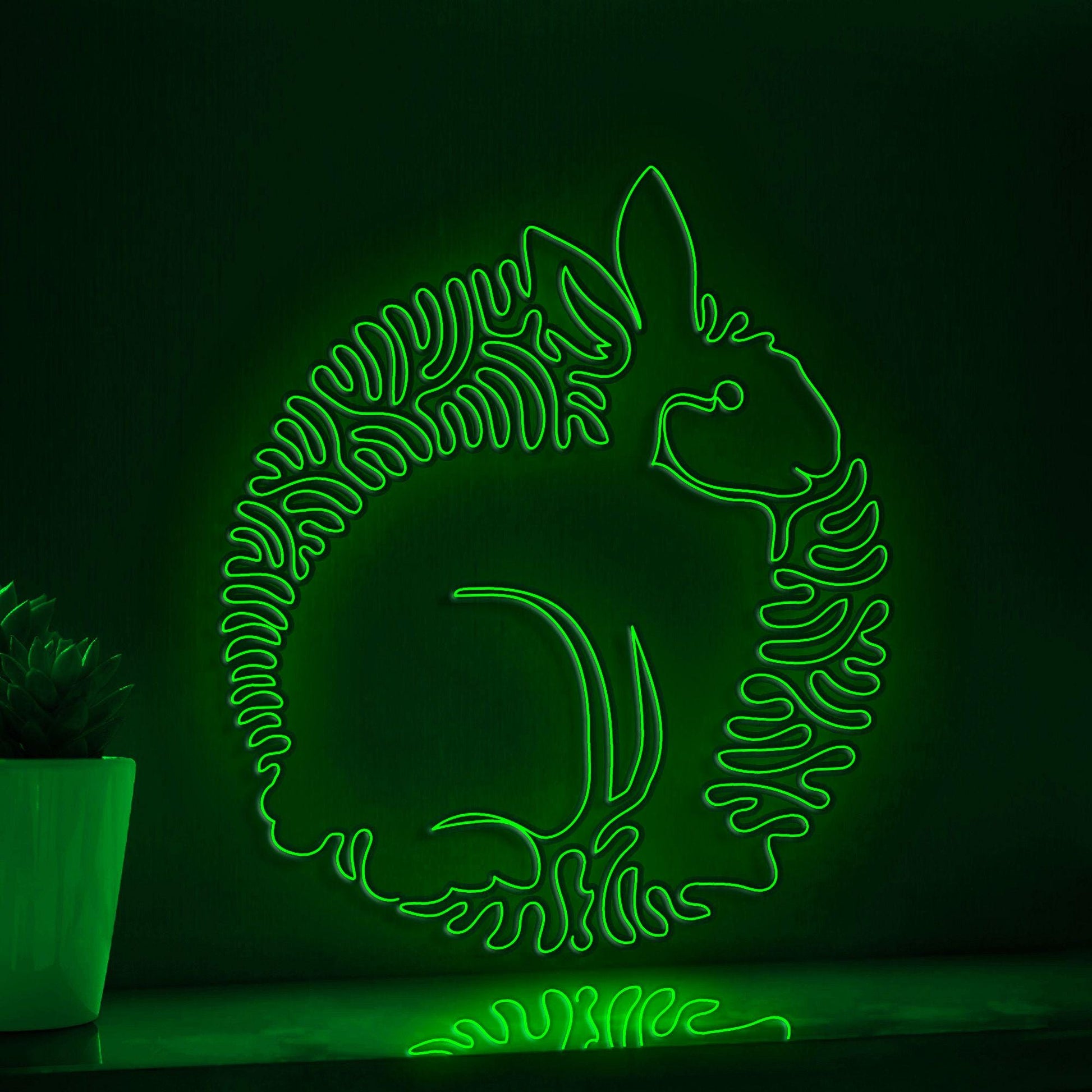 Rabbit One Line EL Wire Neon Sign 2 - Ideal for Kids' Rooms & Wall Decor - myneonup