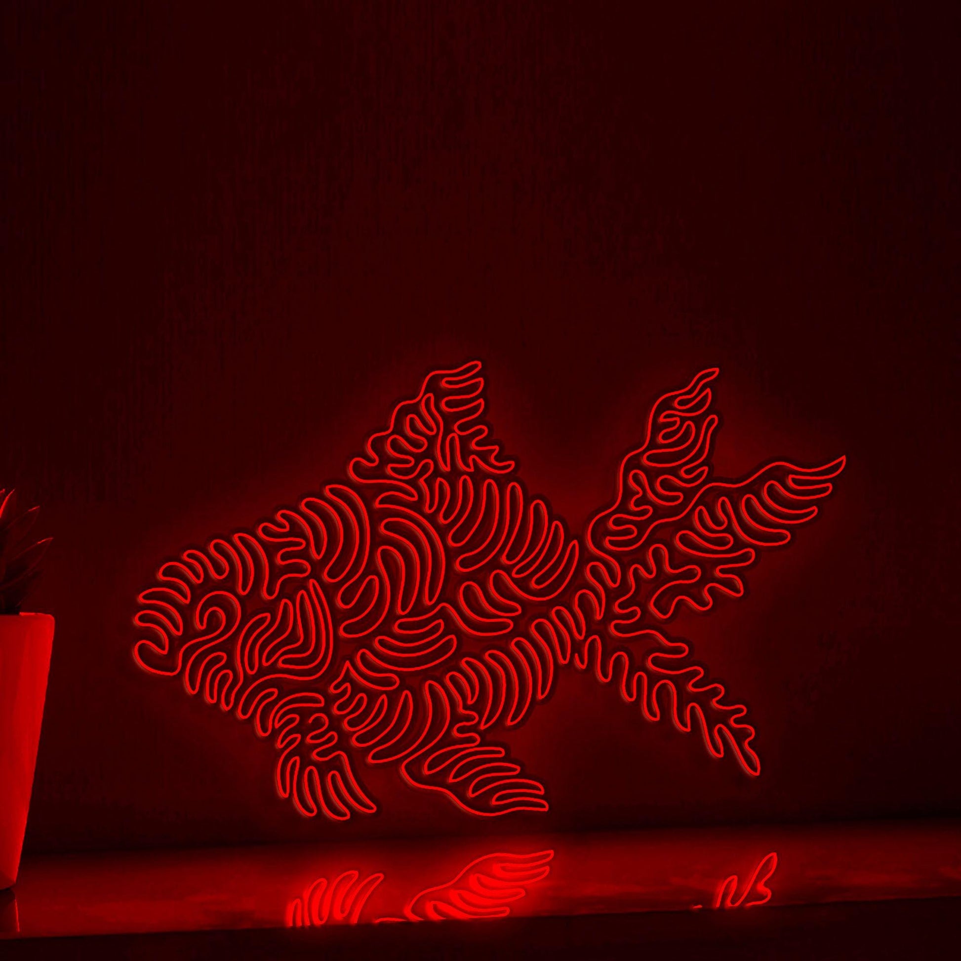 Beautiful Goldfish Abstract Neon Sign for Home Decor, Ideal for Aquarium Lovers - myneonup