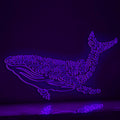 Whale One Line EL Wire Neon Sign - Ideal for Ocean Lovers, Perfect as Wall Decor - myneonup