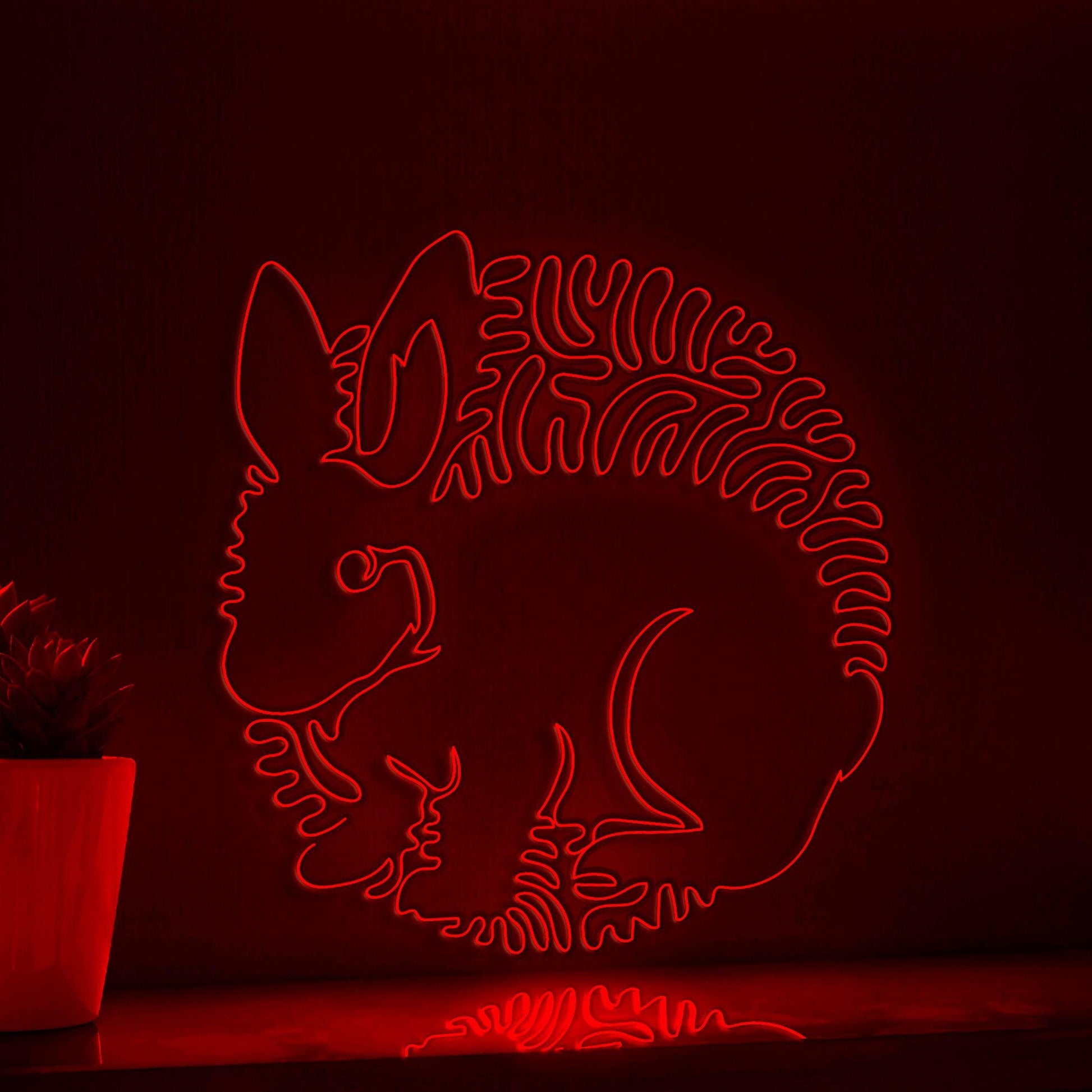 Rabbit One Line EL Wire Neon Sign 1 - Ideal for Kids' Rooms & Wall Decor - myneonup
