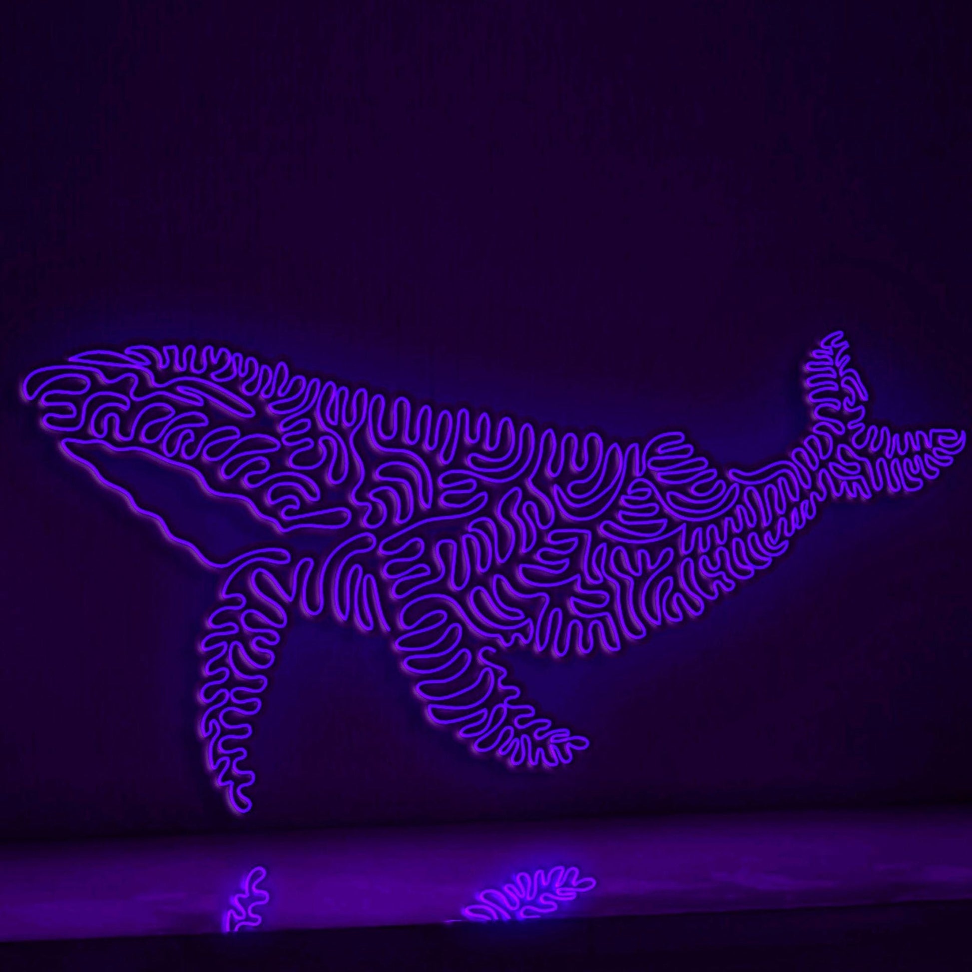 Whale One Line EL Wire Neon Sign - Intelligent Giant Light Decor - myneonup
