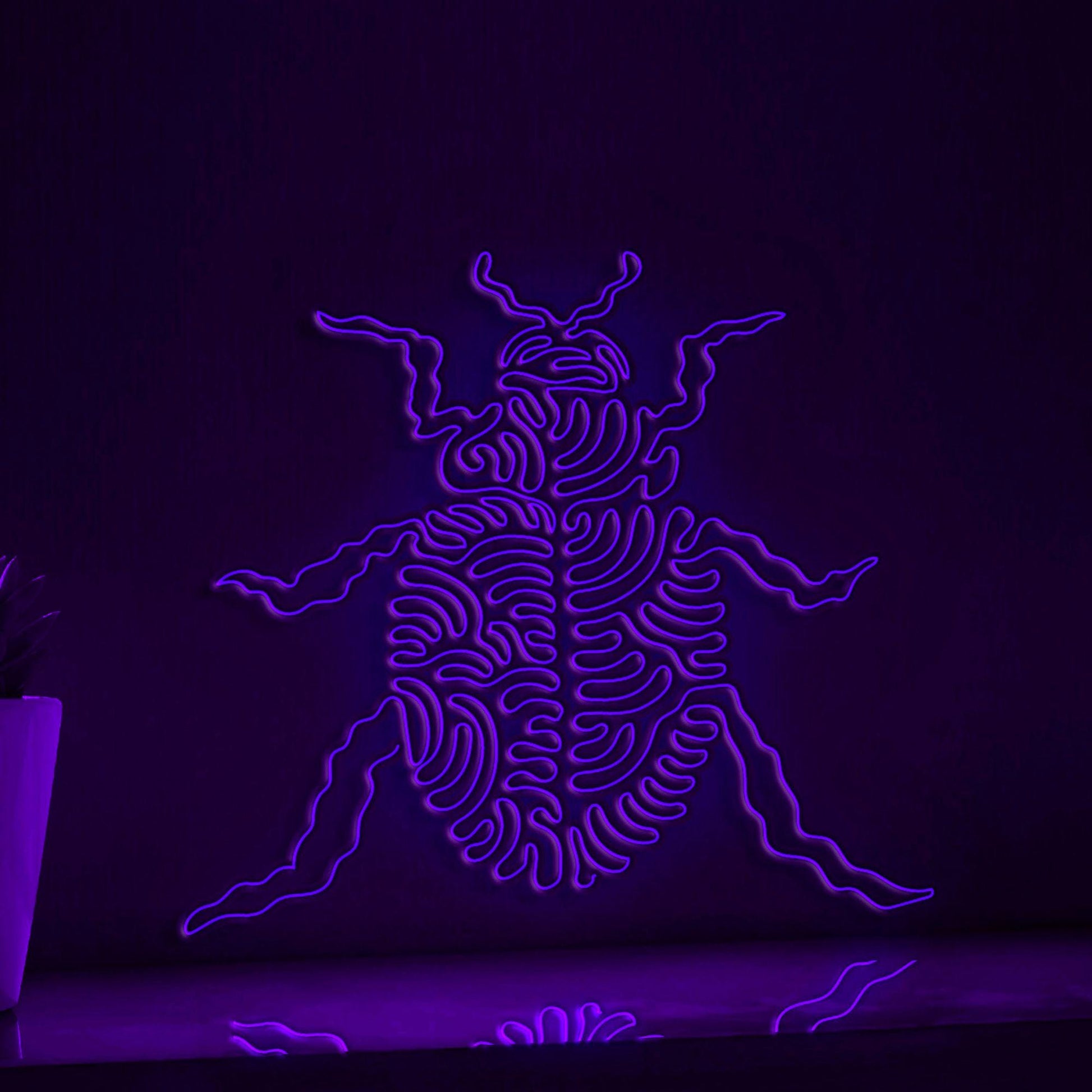 Beetle One Line EL Wire Neon Sign - Ideal for Insect Lovers, Great for Home Decor - myneonup
