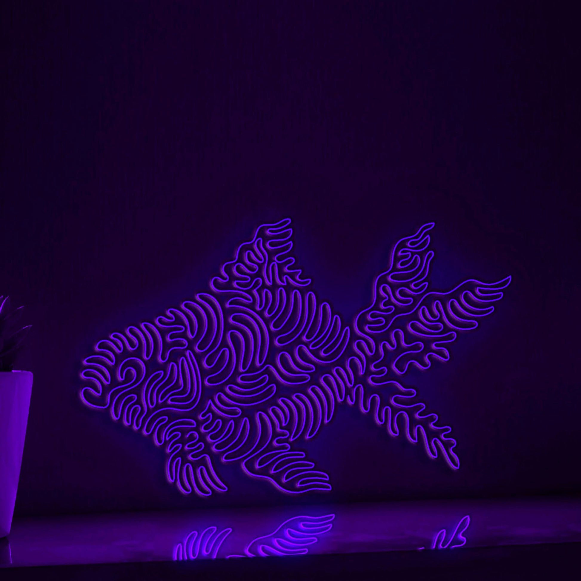Beautiful Goldfish Abstract Neon Sign for Home Decor, Ideal for Aquarium Lovers - myneonup