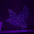 Dove One Line EL Wire Neon Sign - Flying Peace Symbol - myneonup