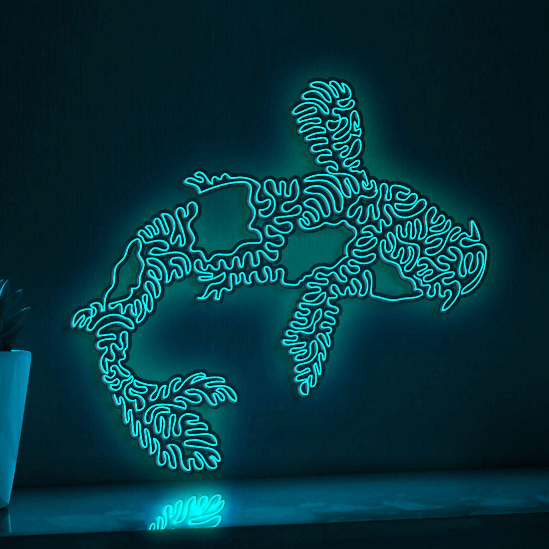 Koi One Line EL Wire Neon Sign - Japanese Relaxation Lighted Art - myneonup