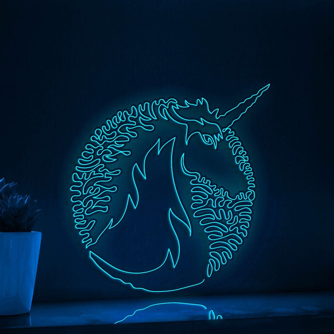 Unicorn One Line EL Wire Neon Sign - Mythical Animal Decor - myneonup