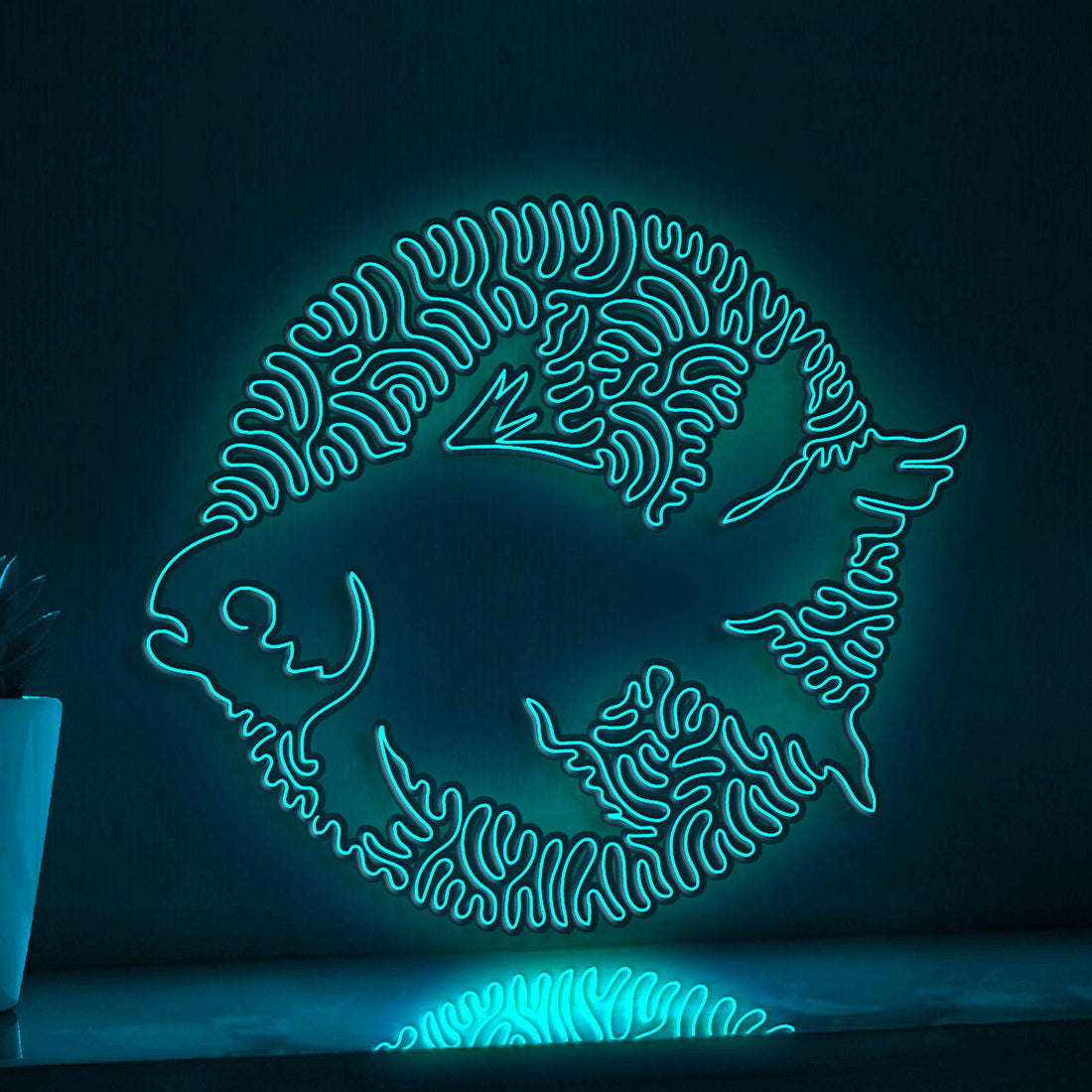 Goldfish One Line EL Wire Neon Sign - Ideal for Aquarium Lovers' Wall Decor - myneonup