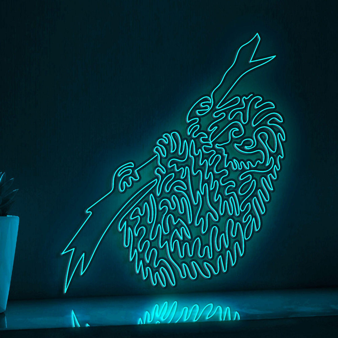 Sloth One Line EL Wire Neon Sign - Perfect for Jungle - Themed Decor, Ideal for Boho Lovers - myneonup
