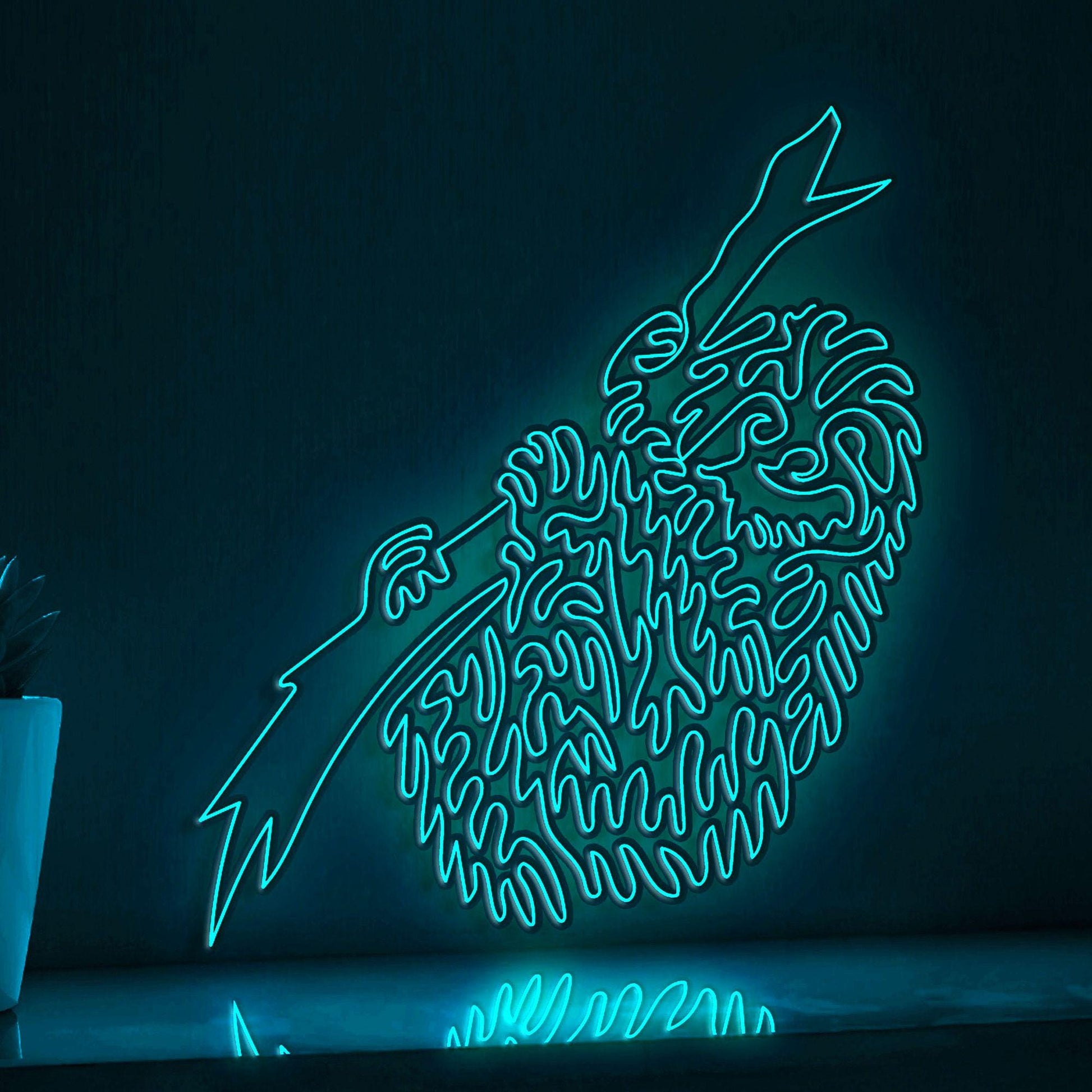 Sloth One Line EL Wire Neon Sign - Perfect for Jungle - Themed Decor, Ideal for Boho Lovers - myneonup