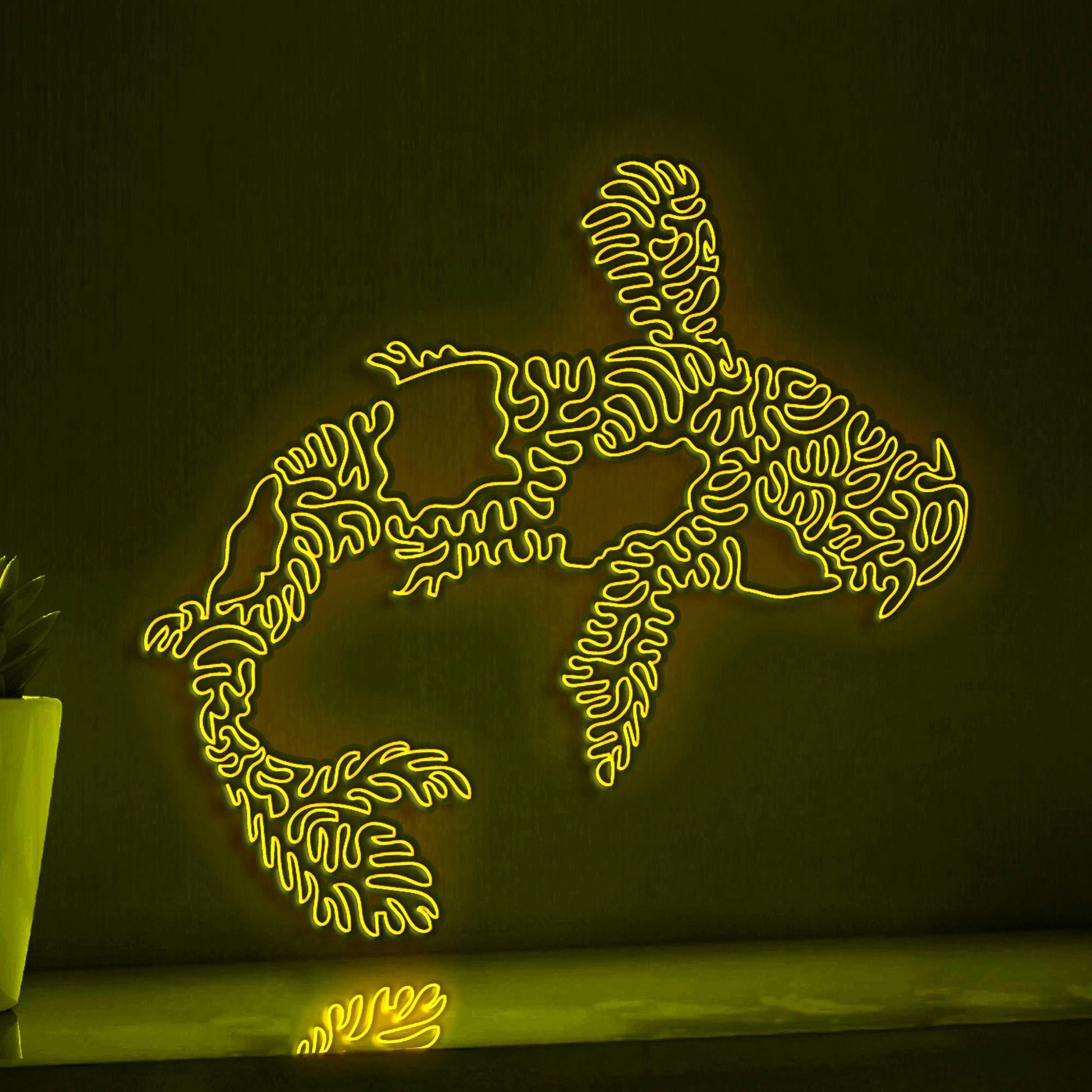 Koi One Line EL Wire Neon Sign - Japanese Relaxation Lighted Art - myneonup