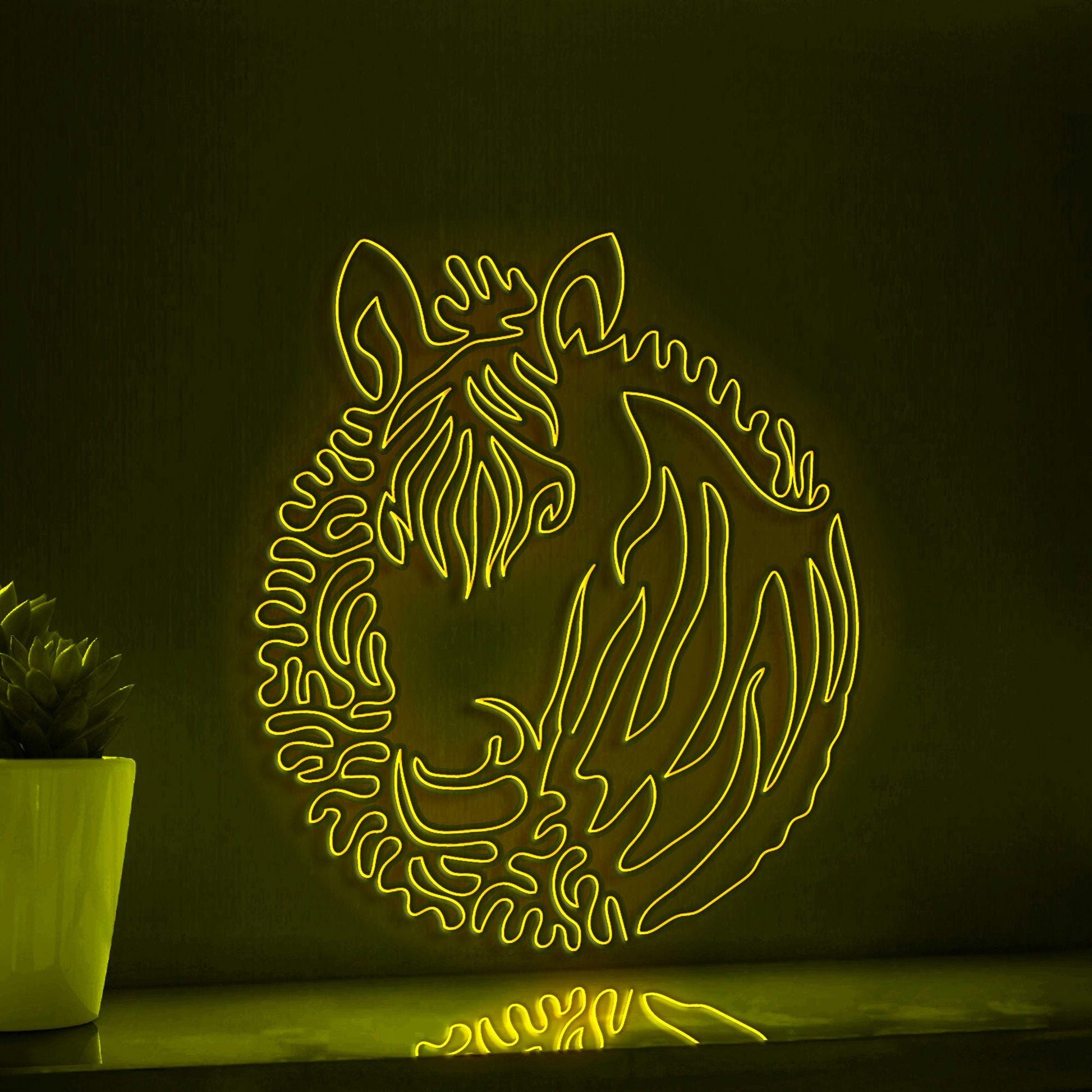 Zebra One Line EL Wire Neon Sign - Ideal for Animal Lovers Wall Decor - myneonup