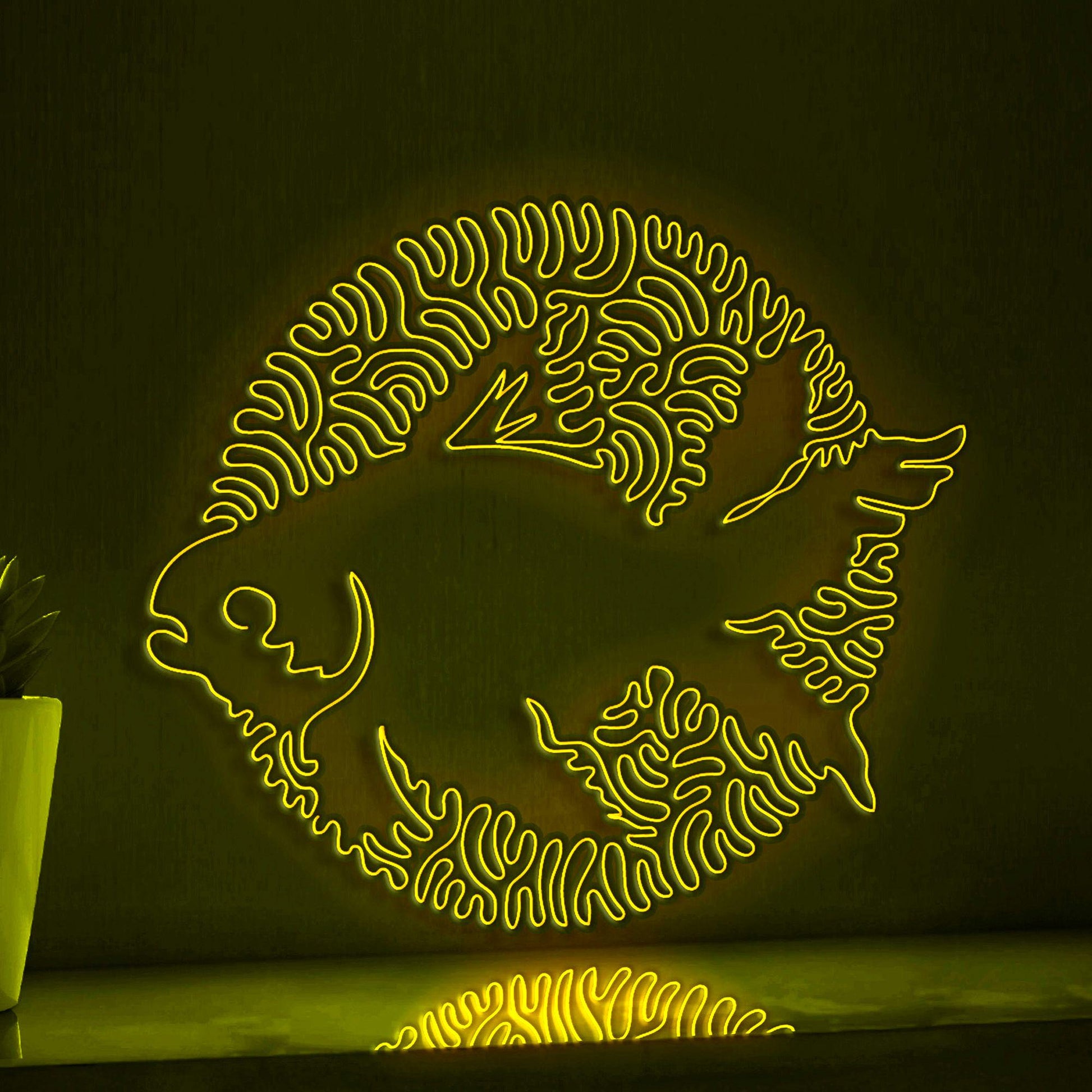 Goldfish One Line EL Wire Neon Sign - Ideal for Aquarium Lovers' Wall Decor - myneonup