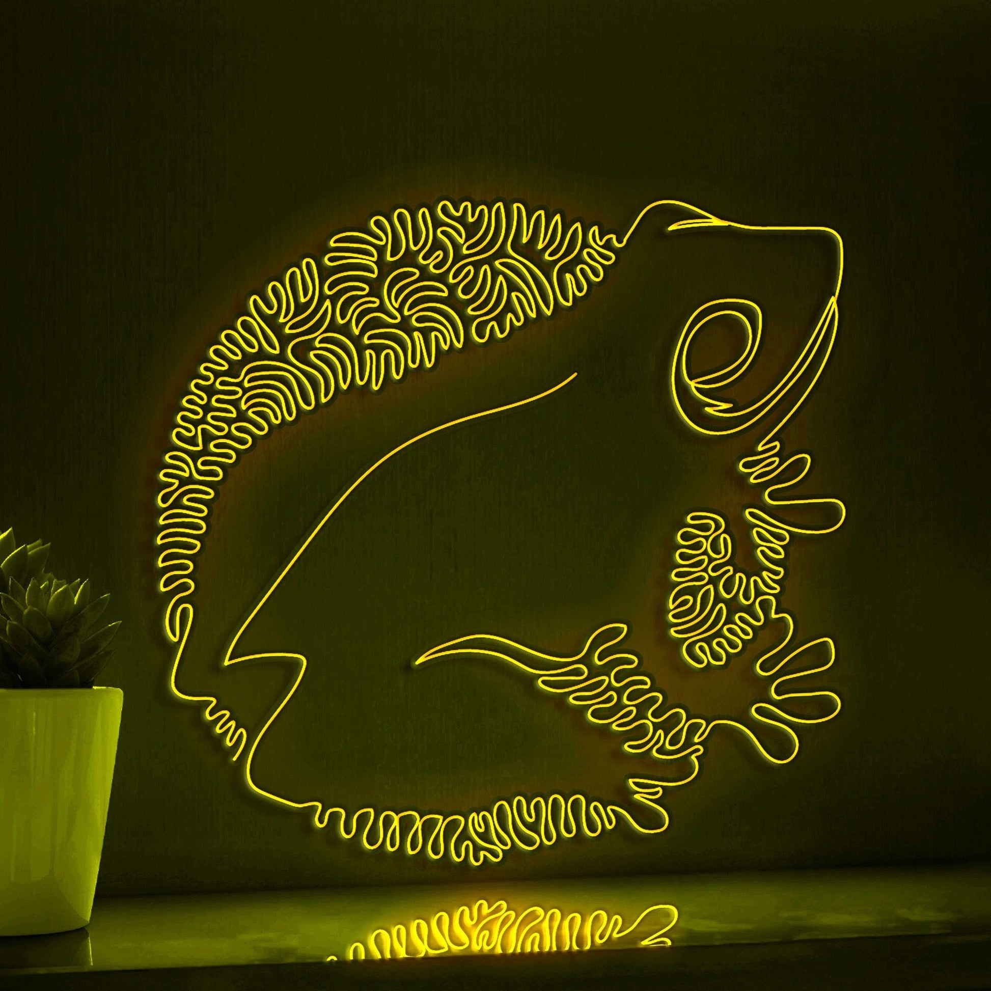 Frog One Line EL Wire Neon Sign - Tailless Amphibian Decor - myneonup
