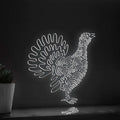 Grouse One Line EL Neon - Bird Wall Art - myneonup