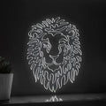 Continuous Line Neon Lion Art for Modern Wall Decor - myneonup