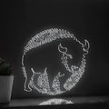 Bison One Line EL Wire Neon Sign - Ideal for Nature Lovers - myneonup