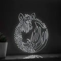 Zebra One Line EL Wire Neon Sign - Ideal for Animal Lovers Wall Decor - myneonup