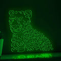 Cheetah One Line EL Neon - Eyeing Prey Wall Art - myneonup