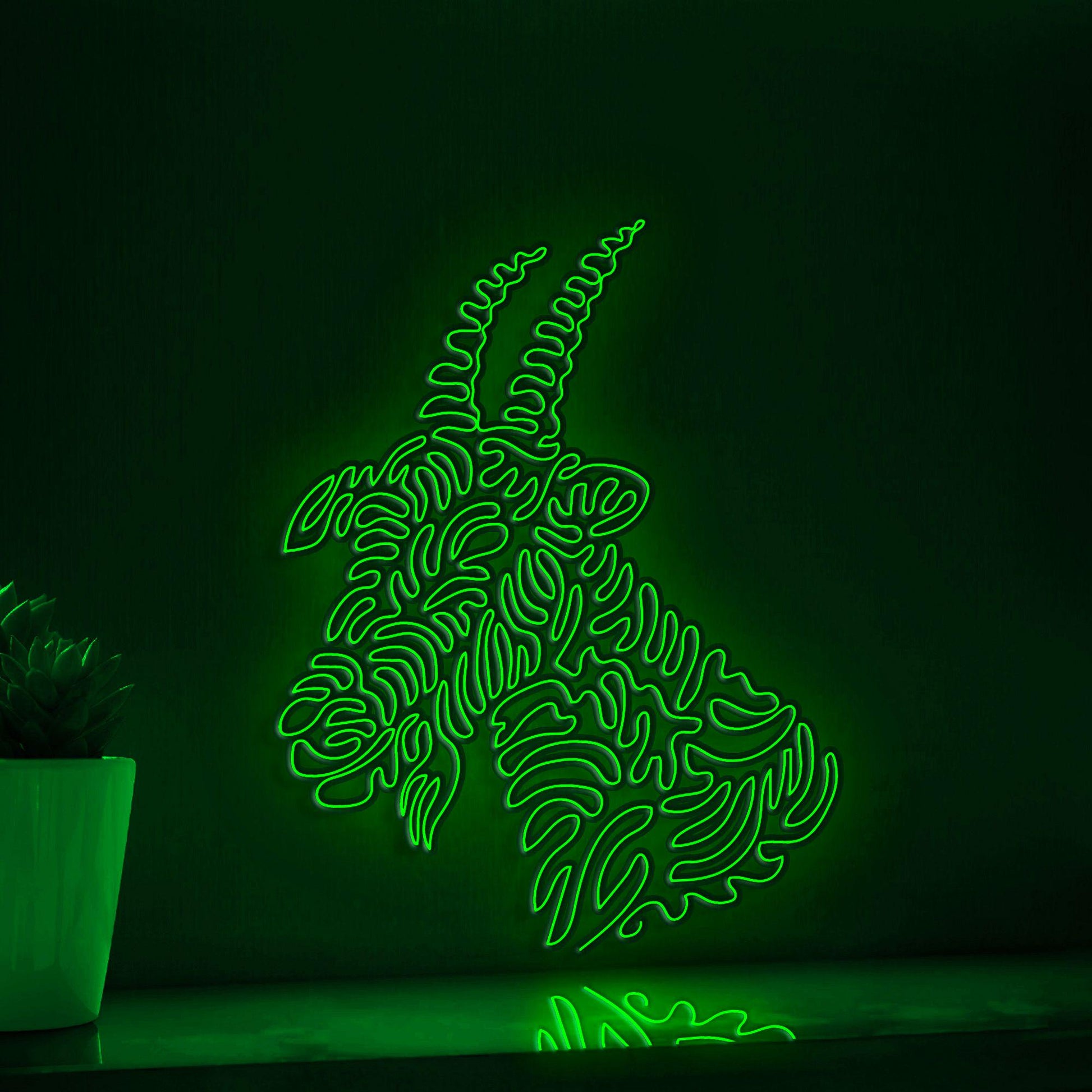 Goat One Line EL Wire Neon Sign - Farm-themed Wall Decor - myneonup