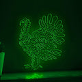 Turkey One Line EL Wire Neon Sign - Fan Tail Bird Decor - myneonup