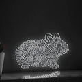 Hamster One Line EL Neon - Fluffy Pet Circle Art - myneonup