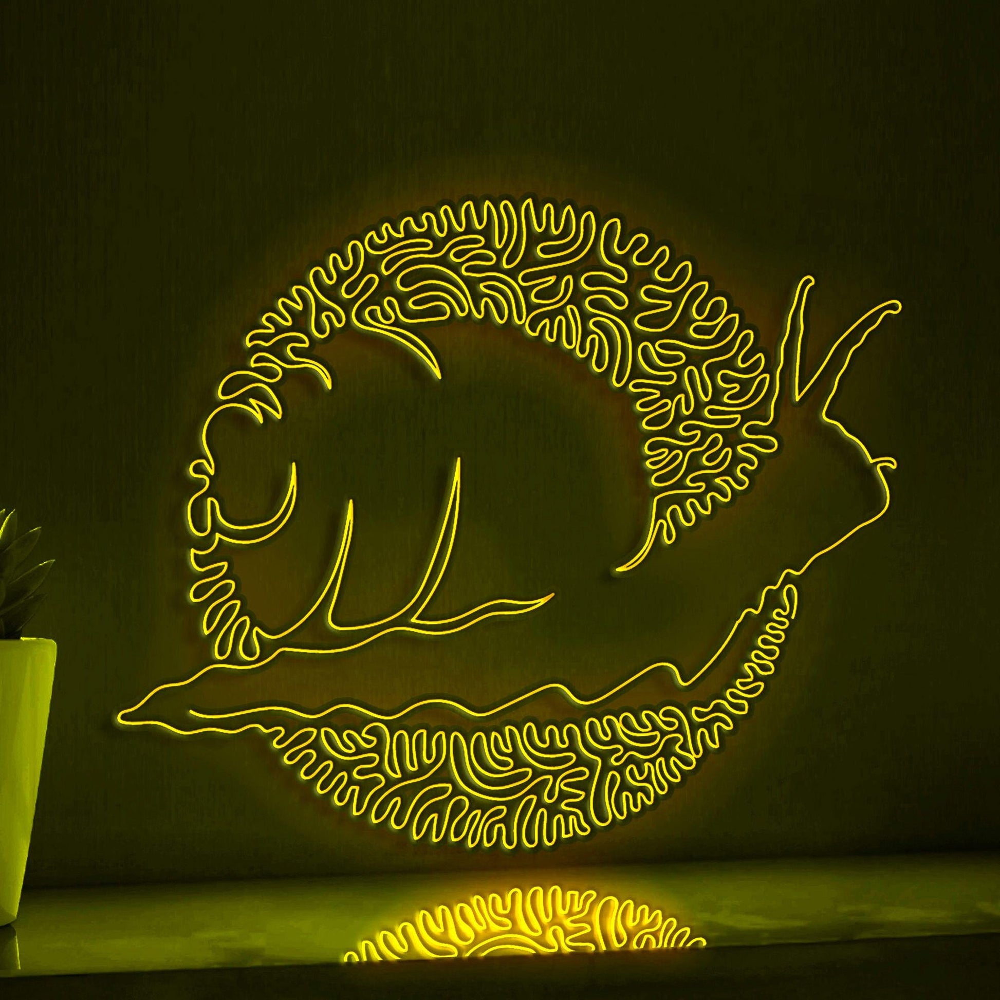 Snail One Line EL Wire Neon Sign - Cute Abstract Art for Kids' Room & Decor - myneonup