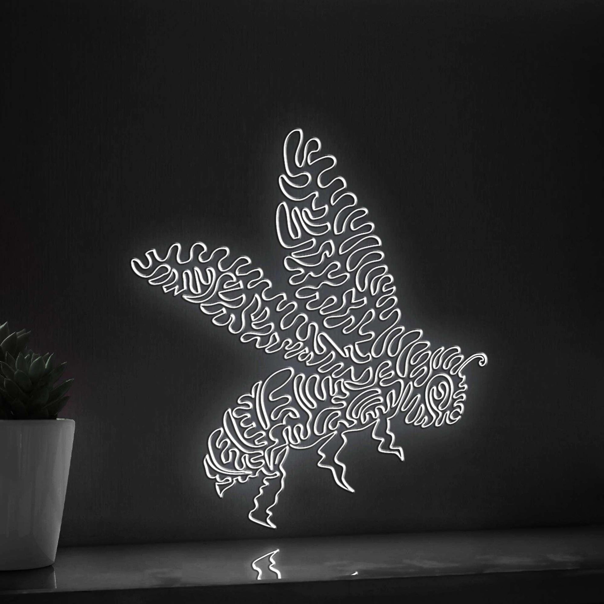 Bee One Line EL Wire Neon Sign - Ideal for Nature Lovers Wall Decor - myneonup