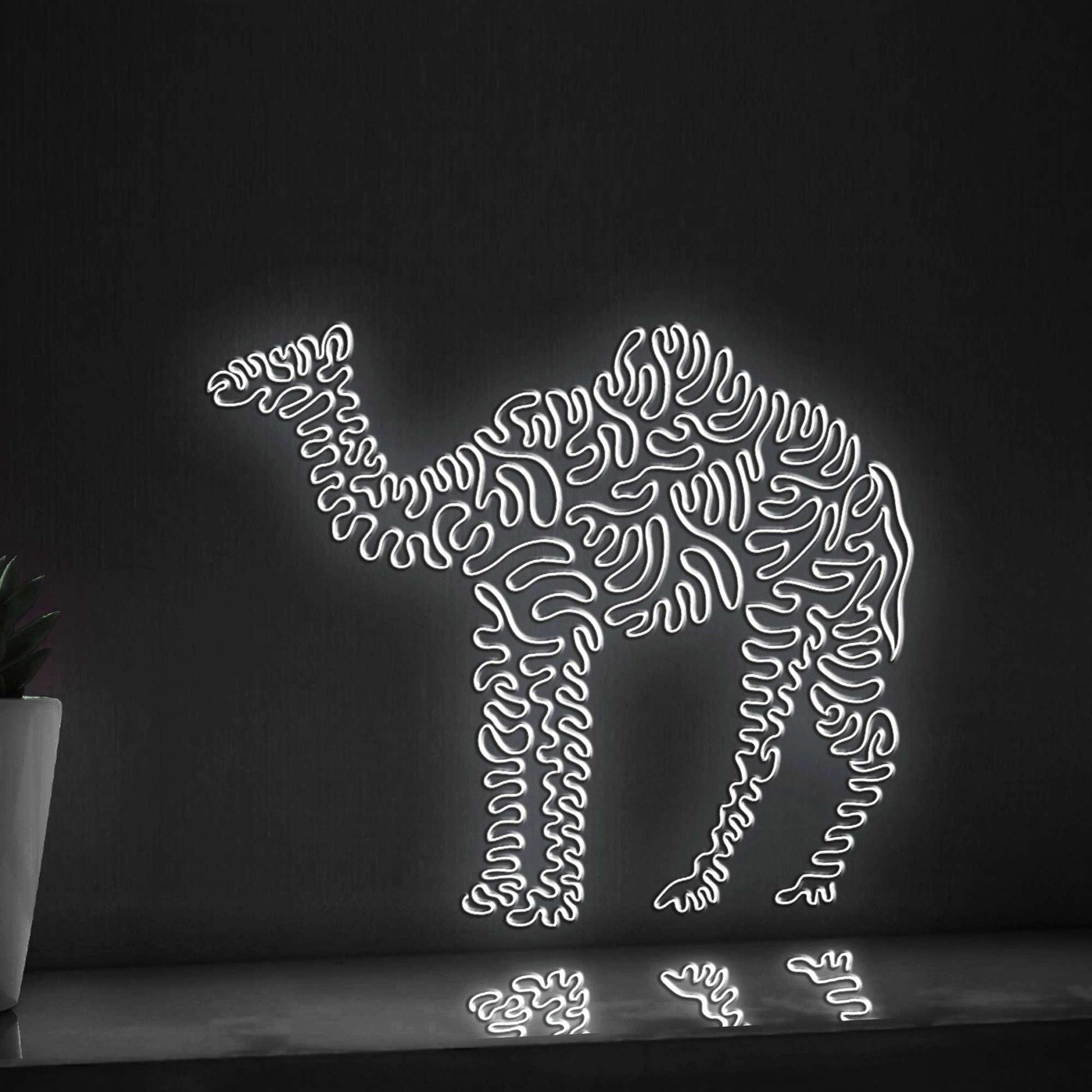 Camel One Line EL Wire Neon Sign - Desert Animal Wall Art - myneonup