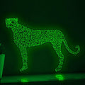 Cheetah One Line EL Wire Neon Sign - Fastest Mammal, Animal Wall Art - myneonup