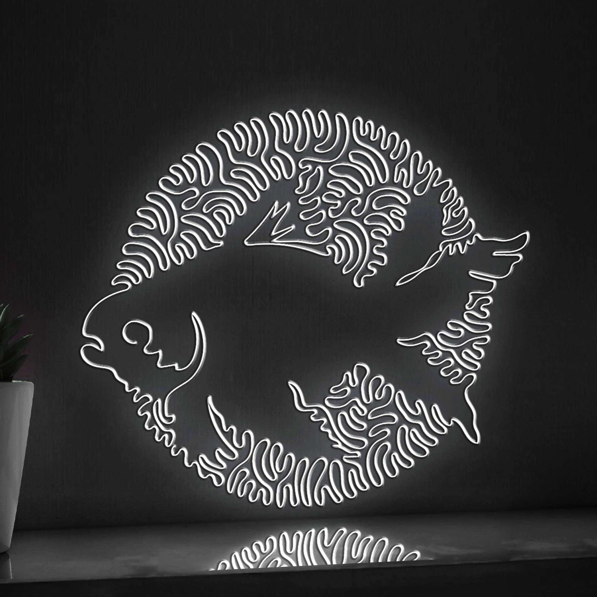 Goldfish One Line EL Wire Neon Sign - Ideal for Aquarium Lovers' Wall Decor - myneonup