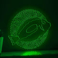 Blue Tang One Line EL Neon - Coral Reef Fish Decor - myneonup