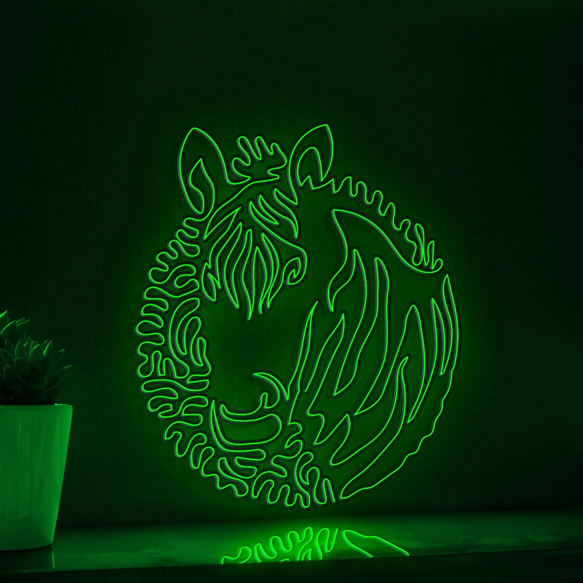 Zebra One Line EL Wire Neon Sign - Ideal for Animal Lovers Wall Decor - myneonup
