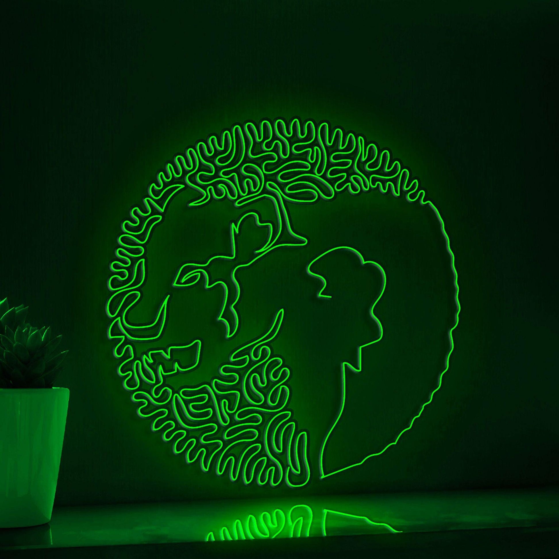 Panther One Line EL Wire Neon Sign - Agile Big Cat Decor - myneonup