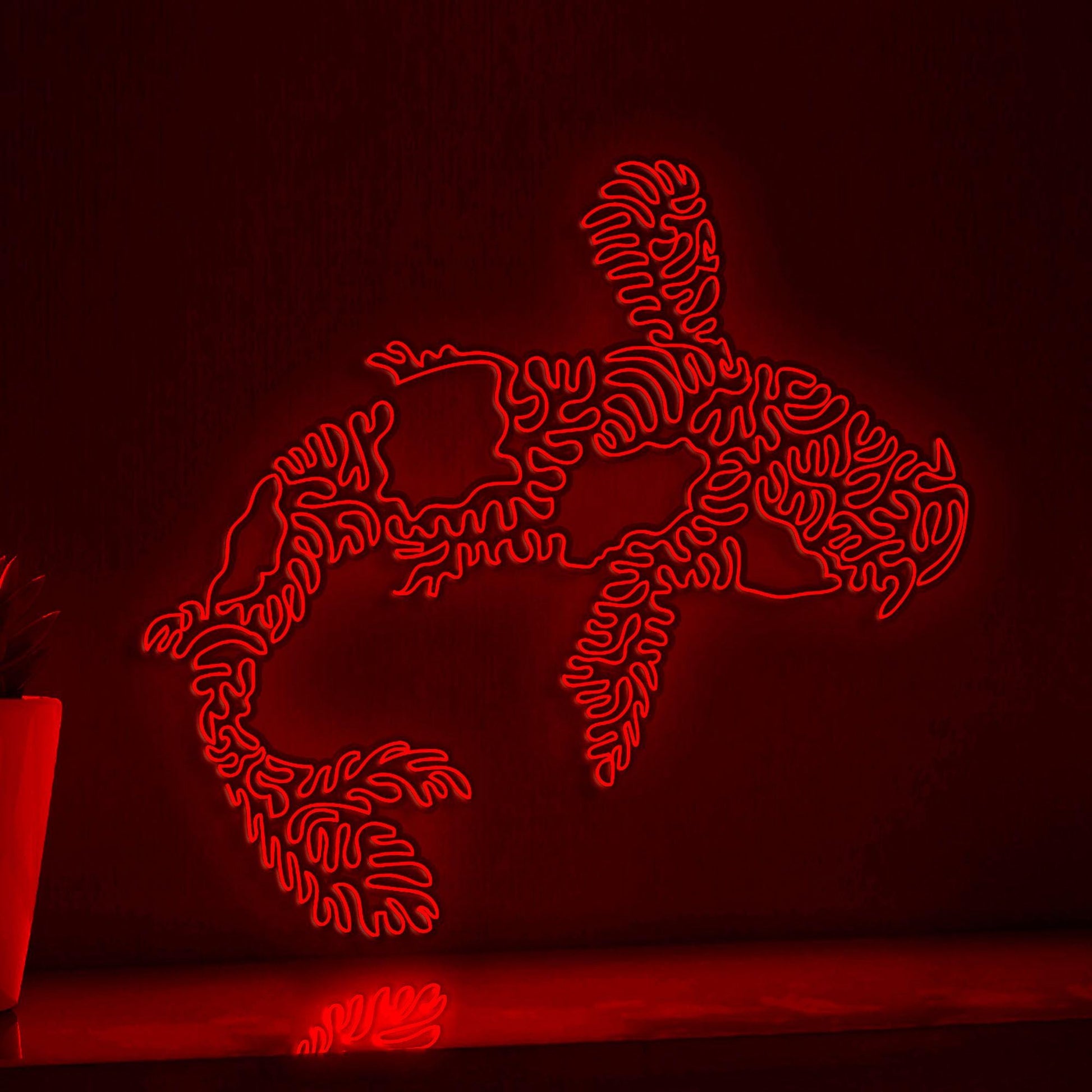 Koi One Line EL Wire Neon Sign - Japanese Relaxation Lighted Art - myneonup