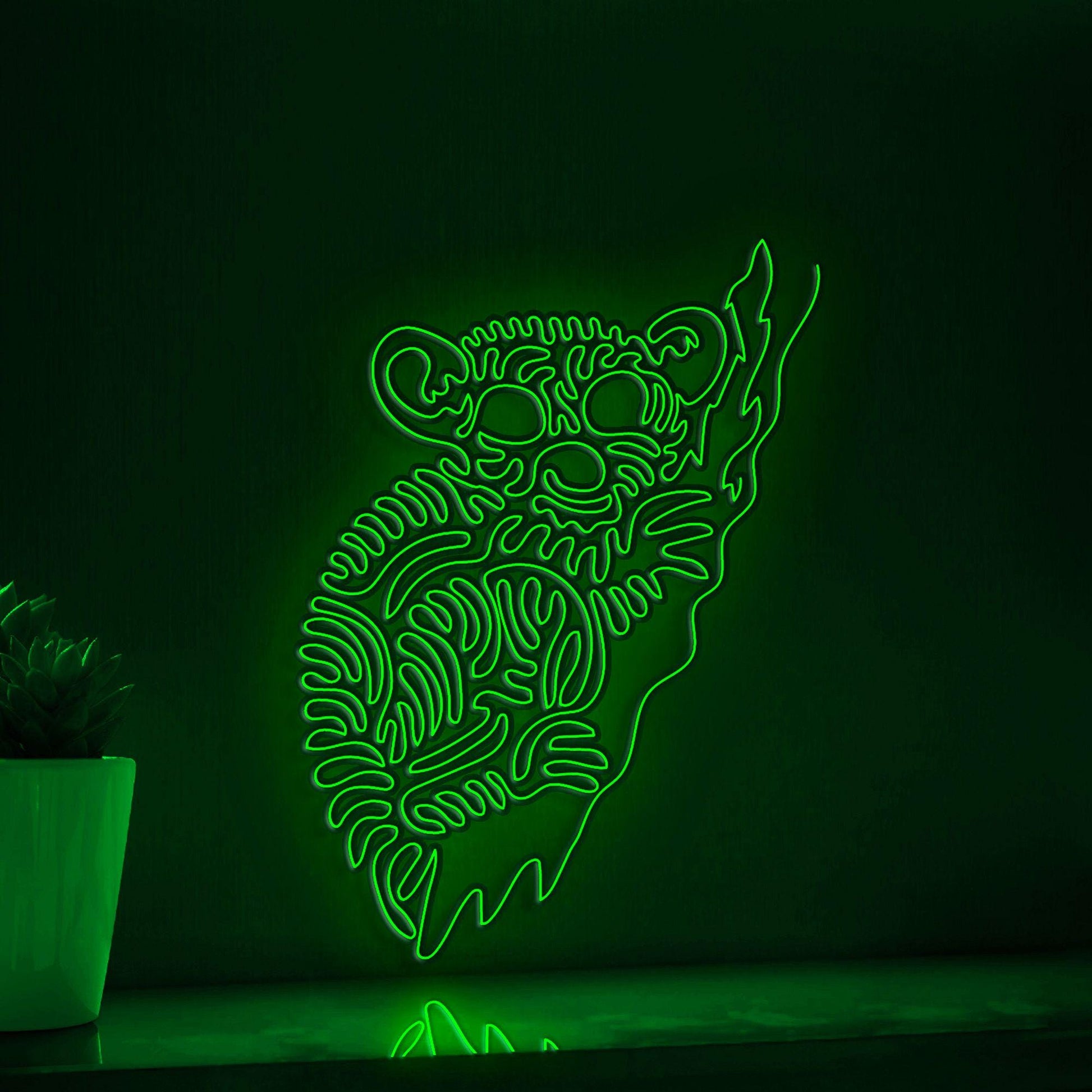Tarsier One Line EL Wire Neon Sign - Big-Eyed Primate, Ideal for Tropical Nature Lovers' Room Decor - myneonup