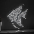 Angelfish One Line Neon - Ideal for Aquarium Lovers' Wall Decor - myneonup