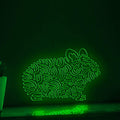 Hamster One Line EL Neon - Fluffy Pet Circle Art - myneonup