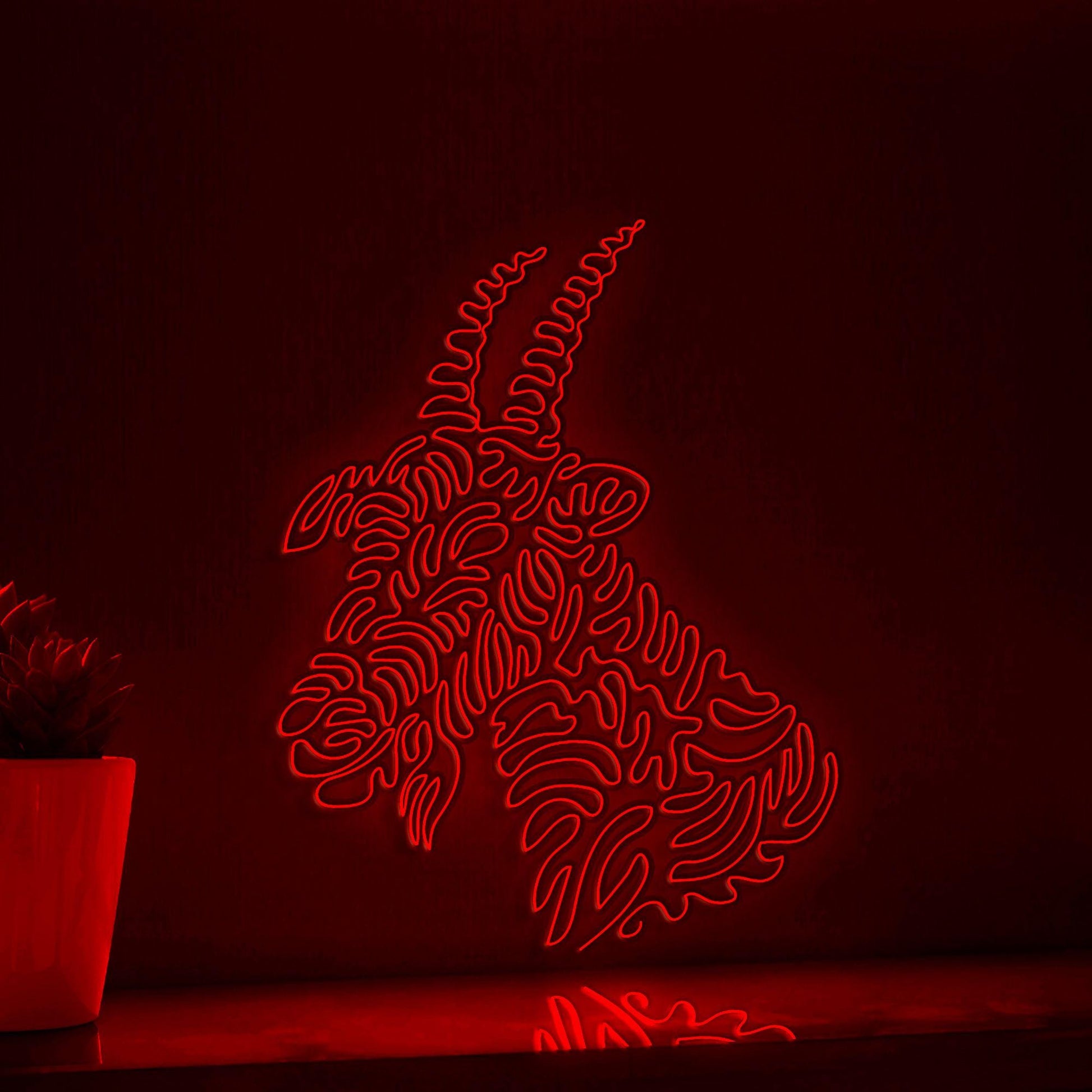 Goat One Line EL Wire Neon Sign - Farm-themed Wall Decor - myneonup