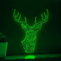 Deer One Line EL Neon - Forked Antlers Wall Art - myneonup