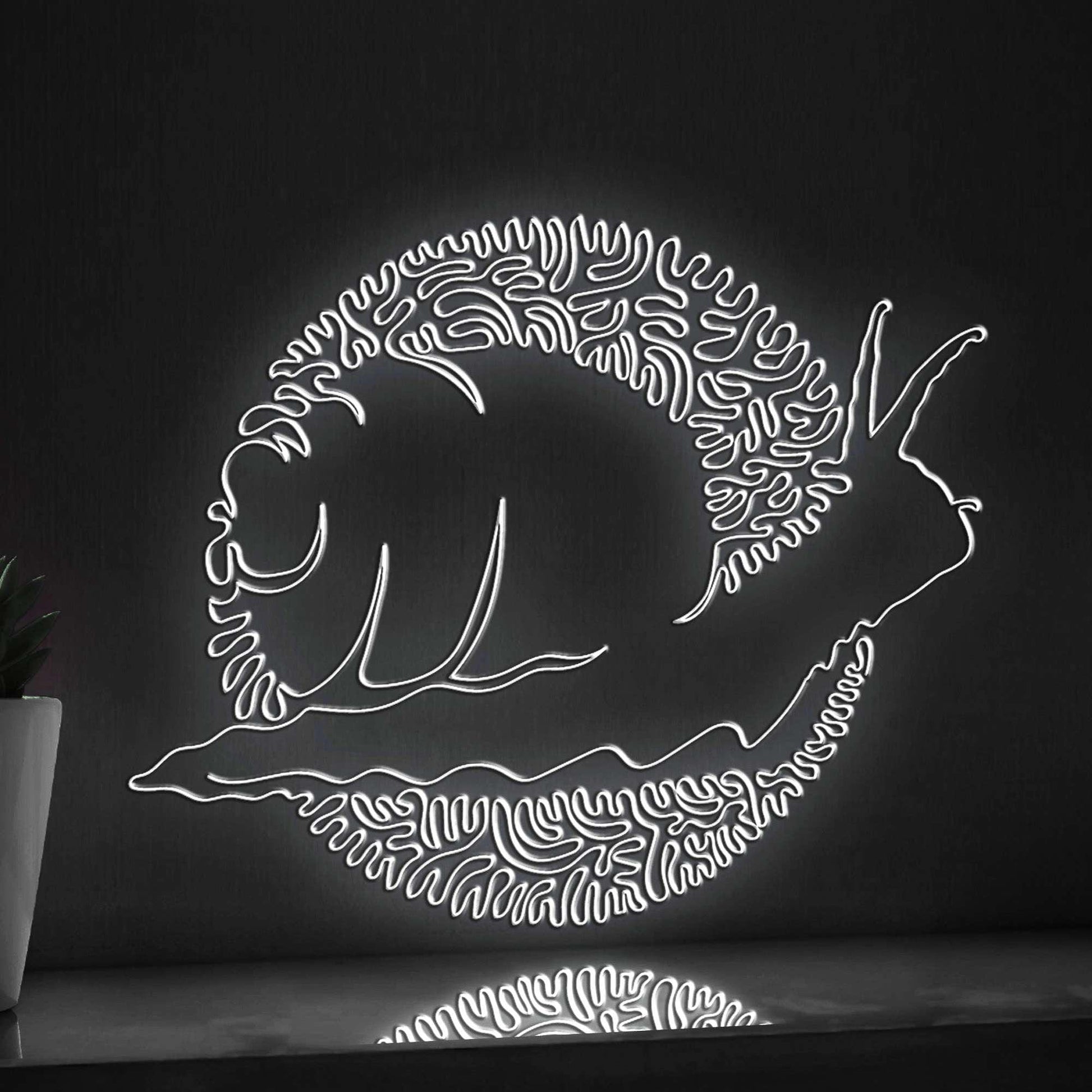 Snail One Line EL Wire Neon Sign - Cute Abstract Art for Kids' Room & Decor - myneonup