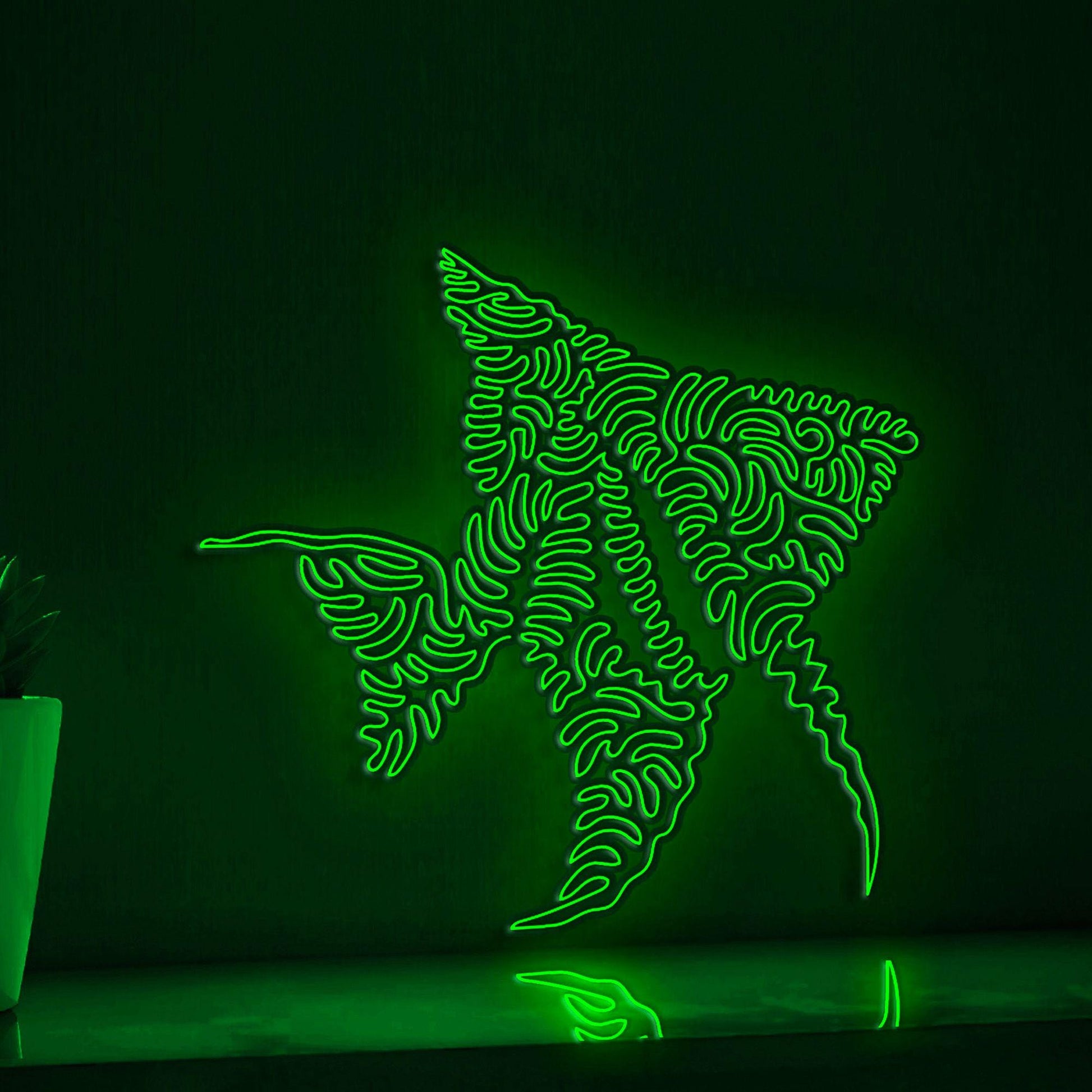 Angelfish One Line EL Wire Neon Sign - Ideal for Aquarium Lovers' Wall Decor - myneonup
